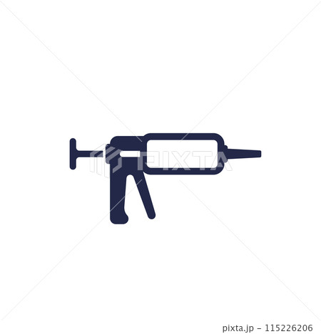 silicone caulk gun icon on white 115226206
