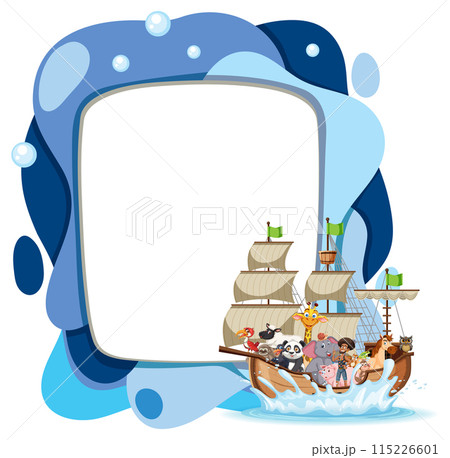 Animals Sailing on a Ship 115226601