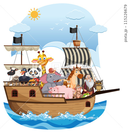Animals Sailing on a Ship 115226679