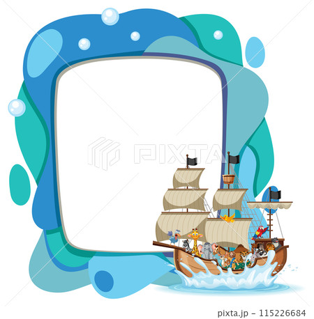 Animals Sailing on a Ship 115226684
