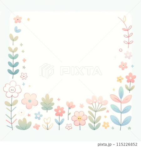 花のイラストフレーム 115226852