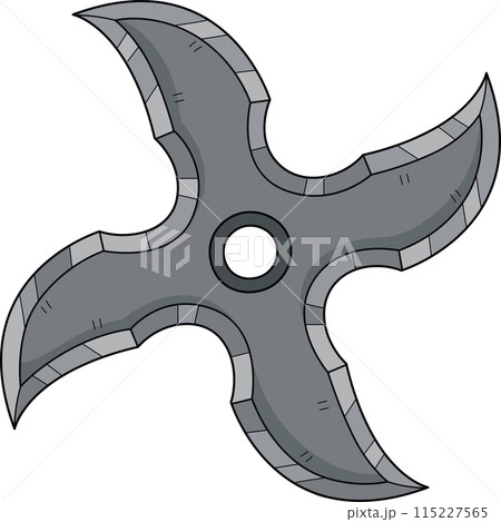 Ninja Big Shuriken Cartoon Colored Clipart Ninja Big Shuriken Cartoon Colored Clipart 115227565