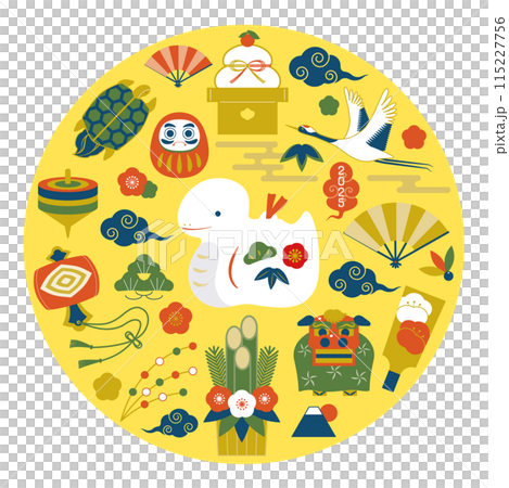 2025年巳年お正月素材 2025年巳年お正月素材 115227756