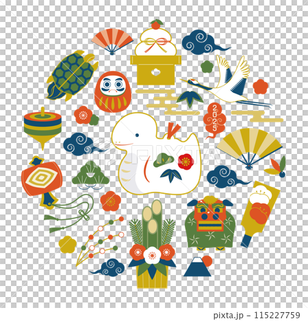 2025年巳年お正月素材 2025年巳年お正月素材 115227759