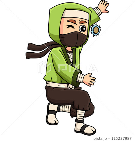 Ninja Peeking through Hole Cartoon Colored Clipart Ninja Peeking through Hole Cartoon Colored Clipart 115227987
