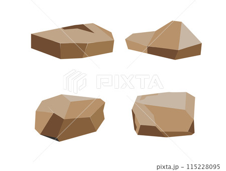 stone rock object isolated background nature texture. 115228095