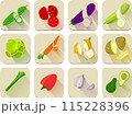 いろいろな野菜のアイコン 115228396