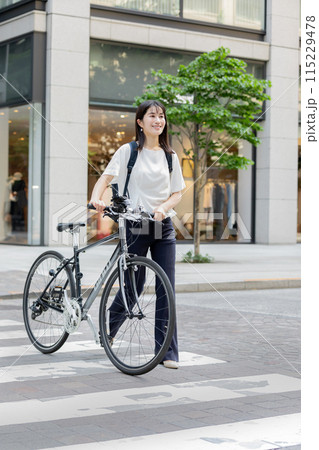 通勤 女性 自転車 通勤 女性 自転車 115229478