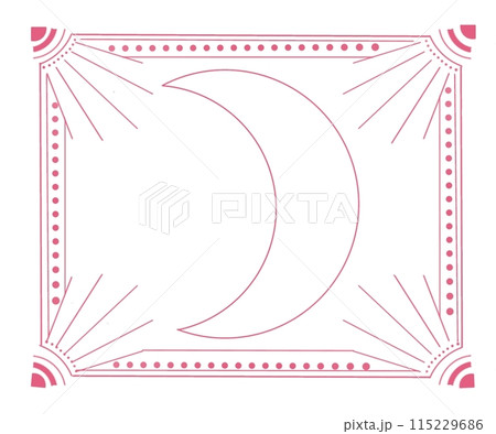 幾何学三日月フレーム　マゼンタ 115229686