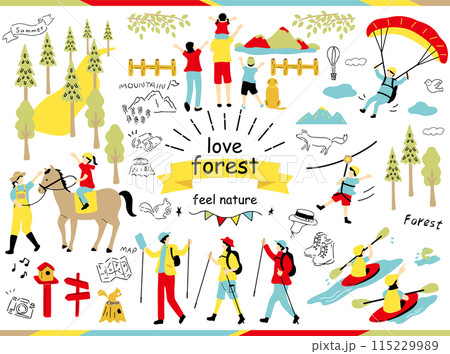 森のアクティビティ 素材集 森のアクティビティ 素材集 115229989