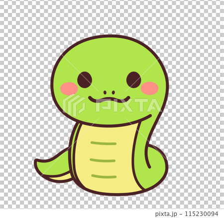 Cute snake character illustration material 115230094
