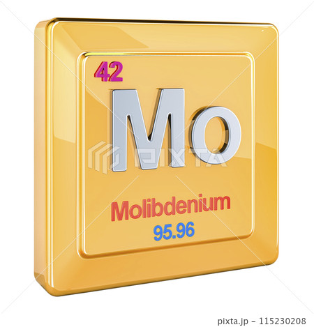 Molybdenum Mo, chemical element sign with...のイラスト素材 [115230208] - PIXTA