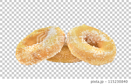 sugar ring donut isolated sugar ring donut isolated 115230840
