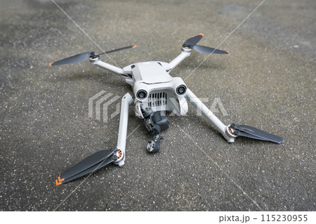 Crashed drone fall out of the sky with serious damage 115230955