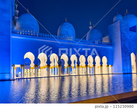 Sheikh Zayed Grand Mosque Abu UAE. 115230980