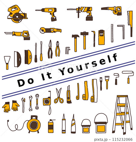 DIY tools　イエロー 115232066