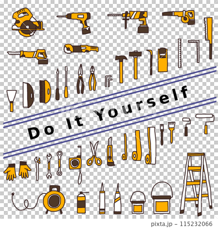 DIY tools　イエロー 115232066