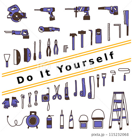 DIY tools　ブルー 115232068