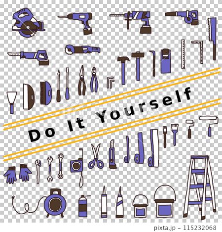DIY tools　ブルー 115232068