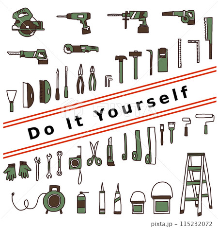 DIY tools　グリーン 115232072