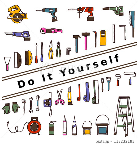 DIY tools カラフル 115232193