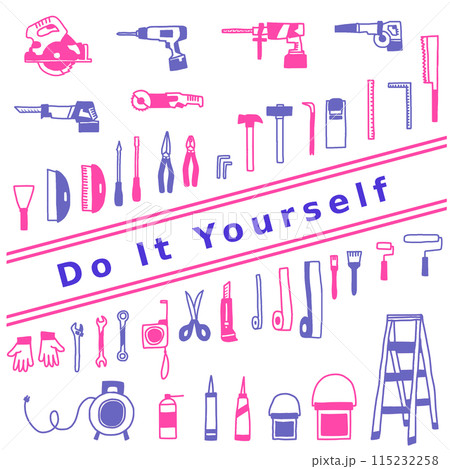 DIY tools　ブルー　ピンク 115232258