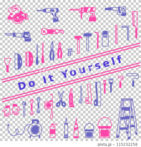 DIY tools　ブルー　ピンク 115232258