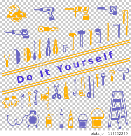 DIY tools Blue Yellow 115232259