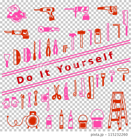 DIY tools red pink 115232260