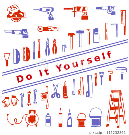 DIY tools レッド ブルー DIY tools レッド ブルー 115232261