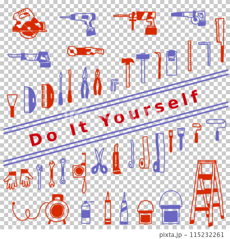 DIY tools レッド ブルー DIY tools レッド ブルー 115232261