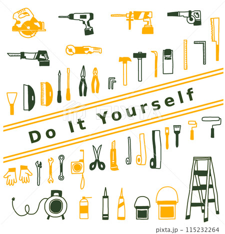 DIY tools　グリーン　イエロー 115232264