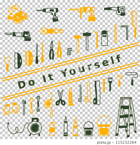 DIY tools　グリーン　イエロー 115232264