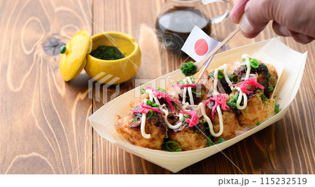 焼きたてあつあつのたこ焼き 焼きたてあつあつのたこ焼き 115232519