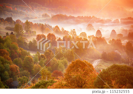 Autumn mountain landscape Autumn mountain landscape 115232555