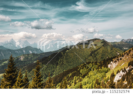 Landscape with Triglav mountains Landscape with Triglav mountains 115232574