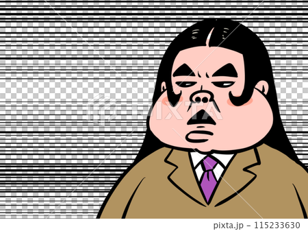 Illustration of an old man with a sulky face Illustration of an old man with a sulky face 115233630