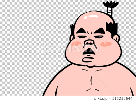Illustration of an old man with a sulky face Illustration of an old man with a sulky face 115233644