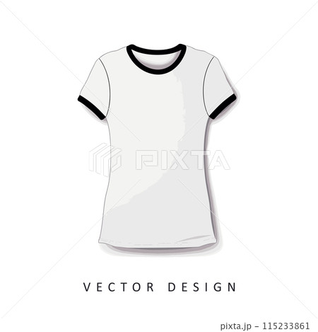basic white shirt vector design isolated illustration 115233861