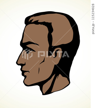 Profile of a handsome man. Vector drawing Profile of a handsome man. Vector drawing 115234028