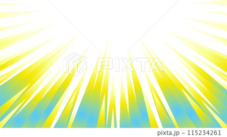 カラフルなグラデーションの集中線の素材 115234261