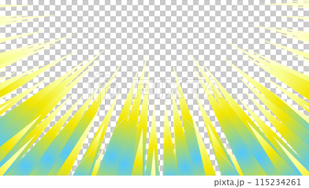 カラフルなグラデーションの集中線の素材 115234261