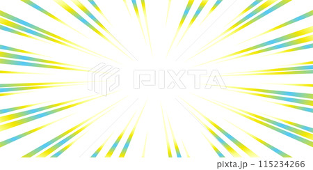 カラフルなグラデーションの集中線の素材 115234266
