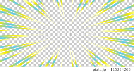 カラフルなグラデーションの集中線の素材 115234266