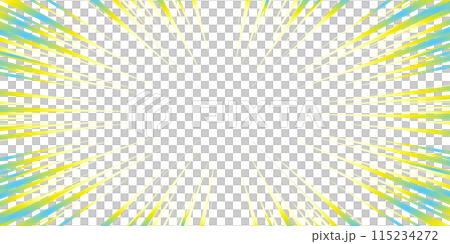 カラフルなグラデーションの集中線の素材 カラフルなグラデーションの集中線の素材 115234272