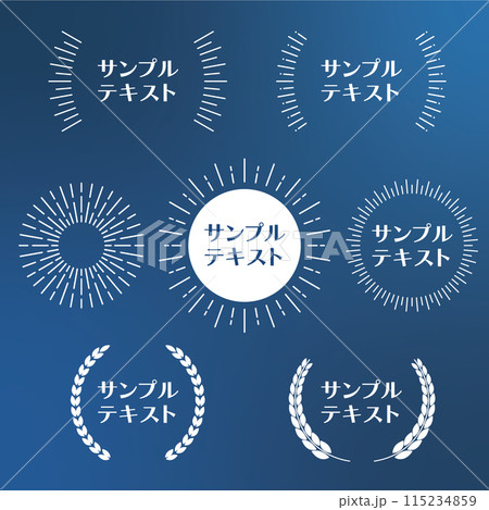夜背景用のフレームセット 夜背景用のフレームセット 115234859