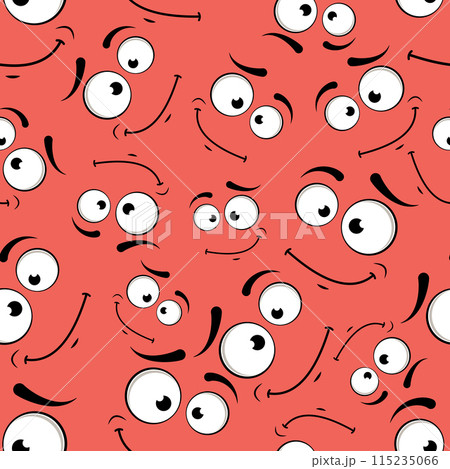 Face, cartoon face, seamless pattern Face, cartoon face, seamless pattern 115235066