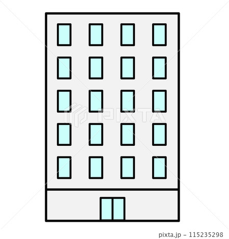 シンプルなマンションのイラスト素材 シンプルなマンションのイラスト素材 115235298