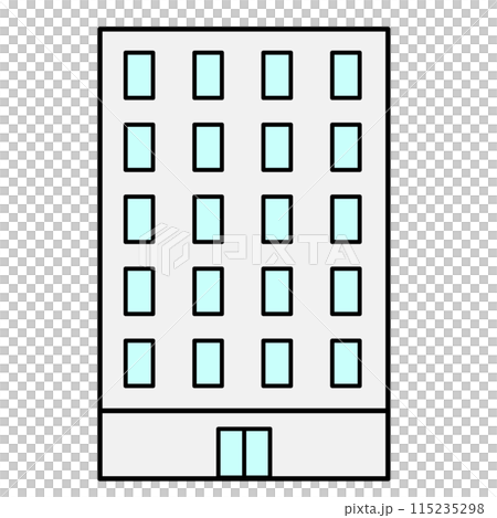 シンプルなマンションのイラスト素材 シンプルなマンションのイラスト素材 115235298