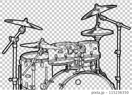 鼓組的插圖 115236350